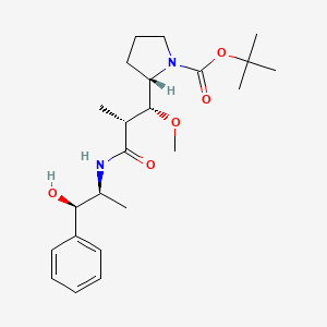 tert-Butyl (S)-2-((1R,2R)-3-(((1R,2S)-1-hydroxy-1-phenylpropan-2-yl)amino)-1-methoxy-2-methyl-3-oxopropyl)pyrrolidine-1-carboxylate