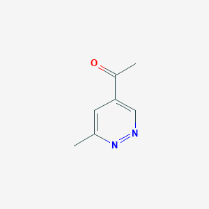 molecular formula C7H8N2O B14042582 1-(6-Methylpyridazin-4-yl)ethanone 