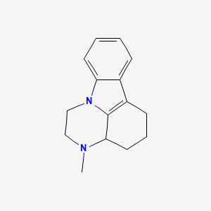 molecular formula C15H18N2 B14042590 3-methyl-2,3,3a,4,5,6-hexahydro-1H-pyrazino[3,2,1-jk]carbazole 