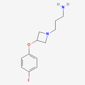 B1404261 3-[3-(4-Fluoro-phenoxy)-azetidin-1-yl]-propylamine CAS No. 490021-92-6