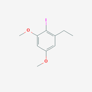 molecular formula C10H13IO2 B14042616 1,5-Dimethoxy-3-ethyl-2-iodobenzene 