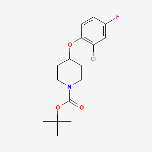 molecular formula C16H21ClFNO3 B1404262 叔丁基 4-(2-氯-4-氟苯氧基)哌啶-1-羧酸酯 CAS No. 950648-98-3