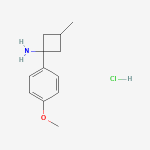 1-(4-Methoxyphenyl)-3-methylcyclobutan-1-amine hcl