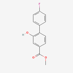 molecular formula C14H11FO3 B1404264 [1,1'-Biphenyl]-4-carboxylic acid, 4'-fluoro-2-hydroxy-, methyl ester CAS No. 198994-01-3