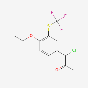 1-Chloro-1-(4-ethoxy-3-(trifluoromethylthio)phenyl)propan-2-one