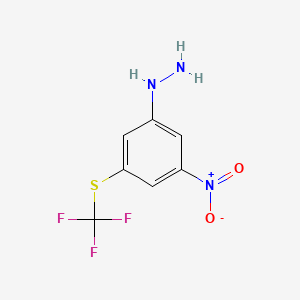 1-(3-Nitro-5-(trifluoromethylthio)phenyl)hydrazine