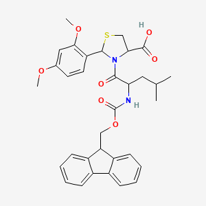 2-(2,4-dimethoxyphenyl)-3-[2-(9H-fluoren-9-ylmethoxycarbonylamino)-4-methylpentanoyl]-1,3-thiazolidine-4-carboxylic acid