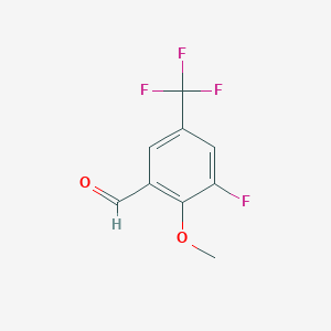 3-Fluoro-2-methoxy-5-(trifluoromethyl)benzaldehyde