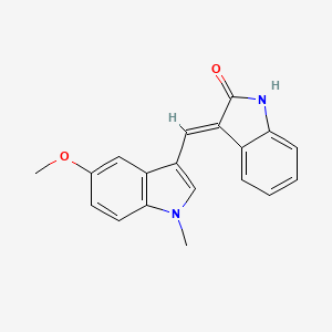 B1404271 3-[(5-Methoxy-1-methyl-1H-indol-3-YL)methylene]-1,3-dihydro-2H-indol-2-one CAS No. 856435-23-9