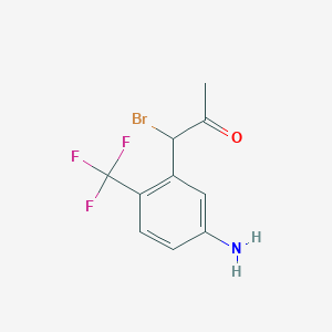 molecular formula C10H9BrF3NO B14042718 1-(5-Amino-2-(trifluoromethyl)phenyl)-1-bromopropan-2-one 