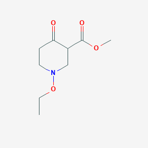 molecular formula C9H15NO4 B14042723 Methyl 1-ethoxy-4-oxopiperidine-3-carboxylate 