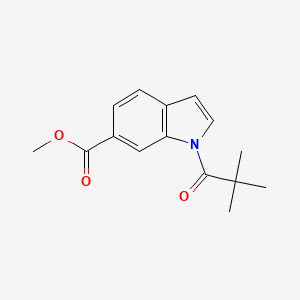 molecular formula C15H17NO3 B14042739 Methyl 1-pivaloyl-1H-indole-6-carboxylate 