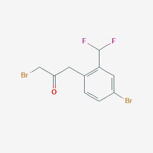 molecular formula C10H8Br2F2O B14042744 1-Bromo-3-(4-bromo-2-(difluoromethyl)phenyl)propan-2-one 