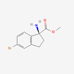 (S)-methyl 1-amino-5-bromo-2,3-dihydro-1H-indene-1-carboxylate