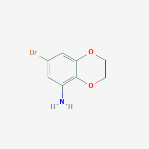 molecular formula C8H8BrNO2 B1404276 7-溴-2,3-二氢苯并[1,4]二噁英-5-胺 CAS No. 16081-47-3