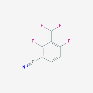 molecular formula C8H3F4N B14042763 3-(Difluoromethyl)-2,4-difluorobenzonitrile 