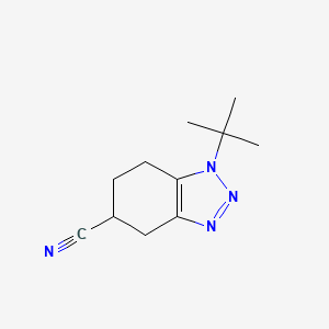 molecular formula C11H16N4 B14042774 1-(tert-Butyl)-4,5,6,7-tetrahydro-1H-benzo[d][1,2,3]triazole-5-carbonitrile 