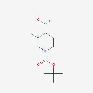 molecular formula C13H23NO3 B14042778 tert-Butyl 4-(methoxymethylene)-3-methylpiperidine-1-carboxylate 