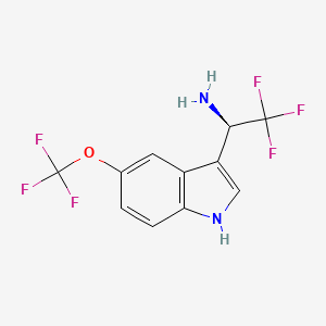 (R)-2,2,2-Trifluoro-1-(5-(trifluoromethoxy)-1H-indol-3-YL)ethan-1-amine