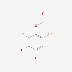 molecular formula C7H3Br2F3O B14042801 1,3-Dibromo-4,5-difluoro-2-(fluoromethoxy)benzene 