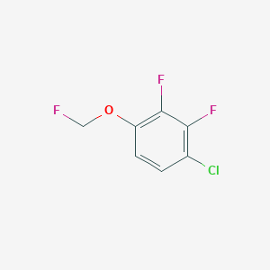 molecular formula C7H4ClF3O B14042809 1-Chloro-2,3-difluoro-4-(fluoromethoxy)benzene 