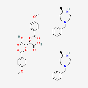 molecular formula C46H58N4O10 B14042813 bis((5R)-1-benzyl-5-methyl-1,4-diazepane) Di-p-toluoyl-D-tartaric acid 