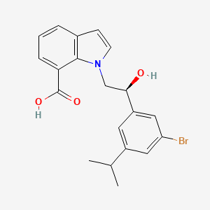 molecular formula C20H20BrNO3 B14042843 (S)-1-(2-(3-bromo-5-isopropylphenyl)-2-hydroxyethyl)-1H-indole-7-carboxylic acid 