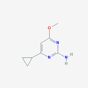 molecular formula C8H11N3O B14042846 4-Cyclopropyl-6-methoxypyrimidin-2-amine 