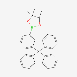 molecular formula C31H27BO2 B1404285 2-(9,9'-螺并[芴]-4-基)-4,4,5,5-四甲基-1,3,2-二恶杂硼环丁烷 CAS No. 1161009-89-7