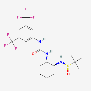 (R)-N-((1S,2S)-2-(3-(3,5-Bis(trifluoromethyl)phenyl)ureido)cyclohexyl)-2-methylpropane-2-sulfinamide