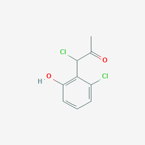 molecular formula C9H8Cl2O2 B14042859 1-Chloro-1-(2-chloro-6-hydroxyphenyl)propan-2-one 