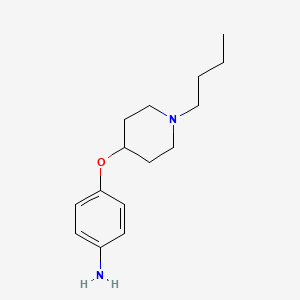 molecular formula C15H24N2O B1404286 4-(1-丁基哌啶-4-基)氧基苯胺 CAS No. 912950-35-7