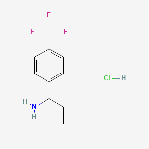 molecular formula C10H13ClF3N B1404289 1-(4-(三氟甲基)苯基)丙-1-胺盐酸盐 CAS No. 1864059-89-1