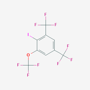 molecular formula C9H2F9IO B14042911 1,5-Bis(trifluoromethyl)-2-iodo-3-(trifluoromethoxy)benzene 