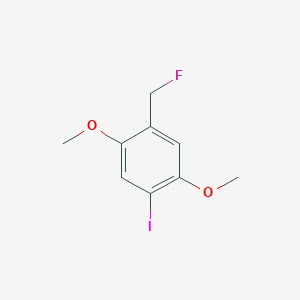 molecular formula C9H10FIO2 B14042913 1,4-Dimethoxy-2-iodo-5-(fluoromethyl)benzene 