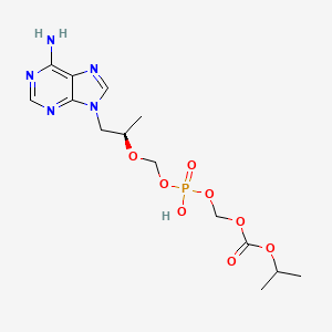 molecular formula C14H22N5O8P B14042918 [[(2R)-1-(6-aminopurin-9-yl)propan-2-yl]oxymethoxy-hydroxyphosphoryl]oxymethyl propan-2-yl carbonate 