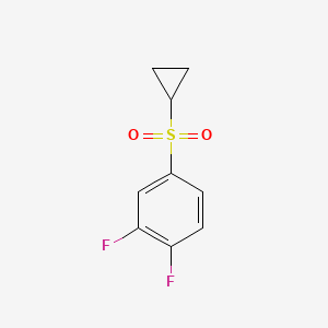 molecular formula C9H8F2O2S B1404293 4-环丙烷磺酰基-1,2-二氟苯 CAS No. 845617-66-5