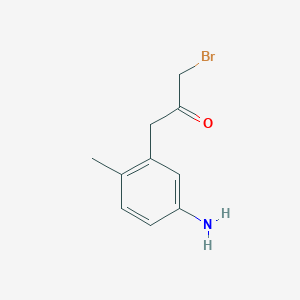 molecular formula C10H12BrNO B14042932 1-(5-Amino-2-methylphenyl)-3-bromopropan-2-one 