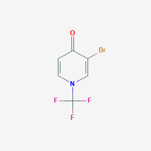 molecular formula C6H3BrF3NO B14042948 3-Bromo-1-(trifluoromethyl)pyridin-4(1H)-one 