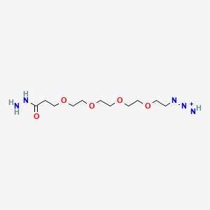 molecular formula C11H24N5O5+ B14042955 N3-PEG4-Hydrazide 