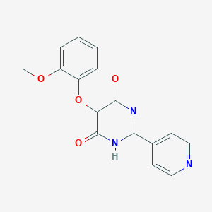 molecular formula C16H13N3O4 B14042957 5-(2-methoxyphenoxy)-2-(pyridin-4-yl)pyrimidine-4,6(1H,5H)-dione 