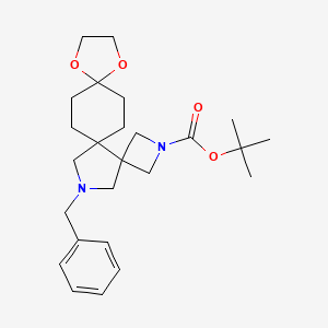 Tert-butyl 16-benzyl-9,12-dioxa-2,16-diazatrispiro[3.0.2.4(8).2(5).3(4)]heptadecane-2-carboxylate