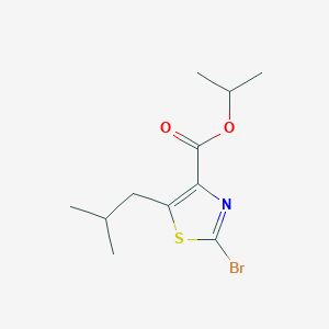 molecular formula C11H16BrNO2S B14042985 Isopropyl 2-bromo-5-isobutylthiazole-4-carboxylate 