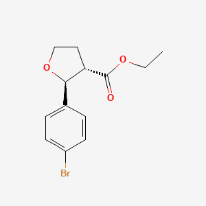 (2S,3S)-Ethyl 2-(4-bromophenyl)tetrahydrofuran-3-carboxylate