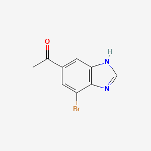 molecular formula C9H7BrN2O B14043033 1-(7-Bromo-1H-benzoimidazol-5-yl)ethanone 