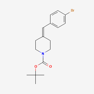 molecular formula C17H22BrNO2 B14043037 Tert-butyl 4-[(4-bromophenyl)methylidene]piperidine-1-carboxylate 