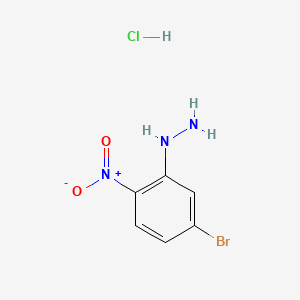 molecular formula C6H7BrClN3O2 B14043043 1-(5-Bromo-2-nitrophenyl)hydrazine hydrochloride 