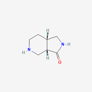 molecular formula C7H12N2O B1404308 (3AS,7AS)-Octahydro-3H-pyrrolo[3,4-C]pyridin-3-one CAS No. 868552-08-3