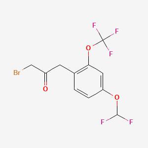 1-Bromo-3-(4-(difluoromethoxy)-2-(trifluoromethoxy)phenyl)propan-2-one