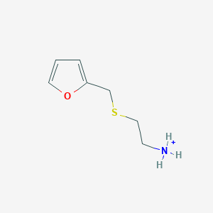 molecular formula C7H12NOS+ B14043102 2-(Furan-2-ylmethylsulfanyl)ethylazanium 